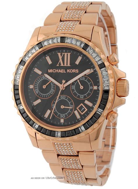 michael kors damenuhr rose schwarz|michael kors damenuhrn.